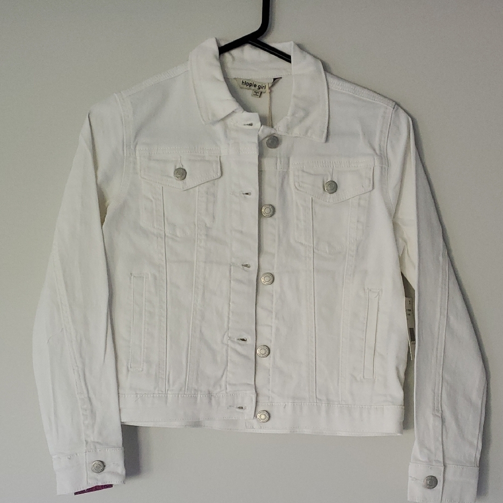 Hippie Girl Crisp White Jean Jacket